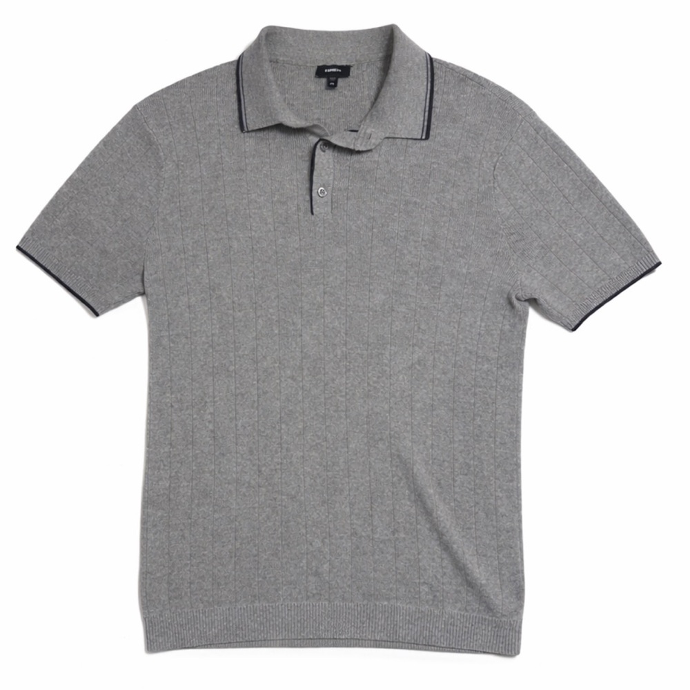 Express Light Gray Polo Shirt
